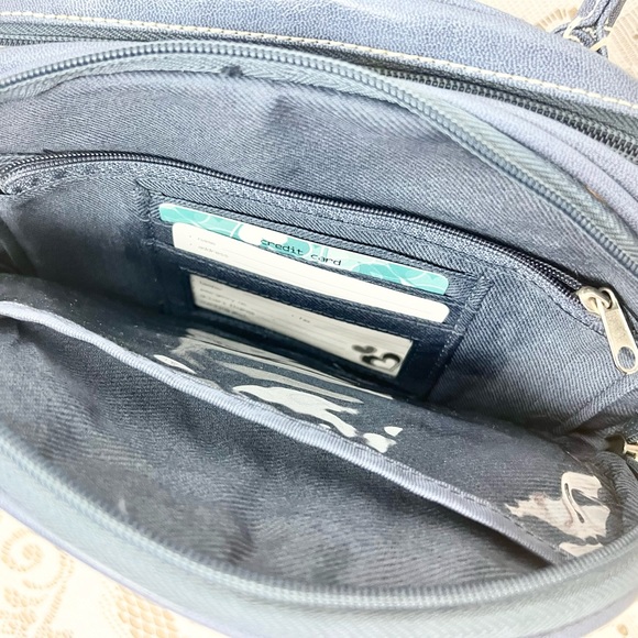 🌊Sky Blue Multi-Pocket Faux Leather Small Purse Handbag - Picture 6 of 10